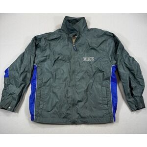 Vintage‎ 90s Nike Windbreaker Jacket XL(18-20) Green Full Zip Athletic